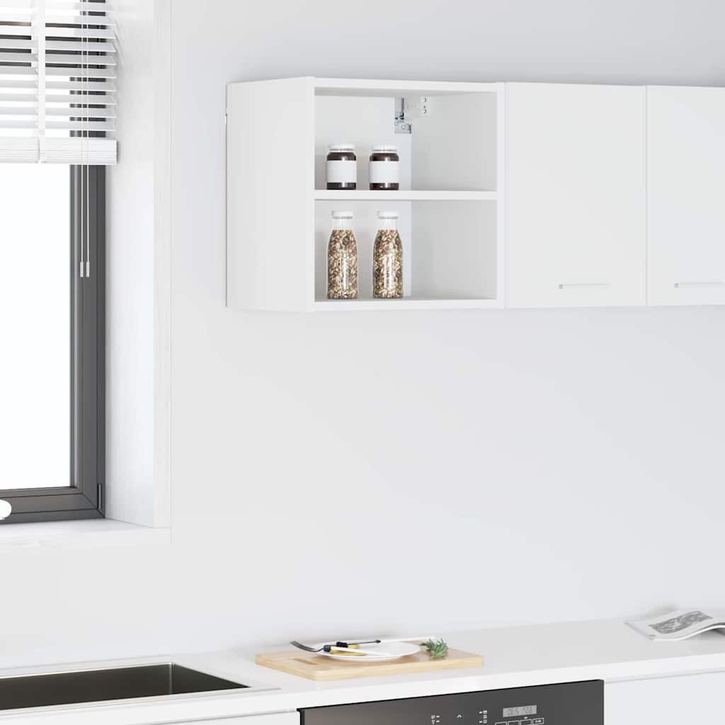 vidaXL Κρεμαστό ντουλάπι με ράφι Riga Λευκό 40 x 29,5 x 40 εκ.