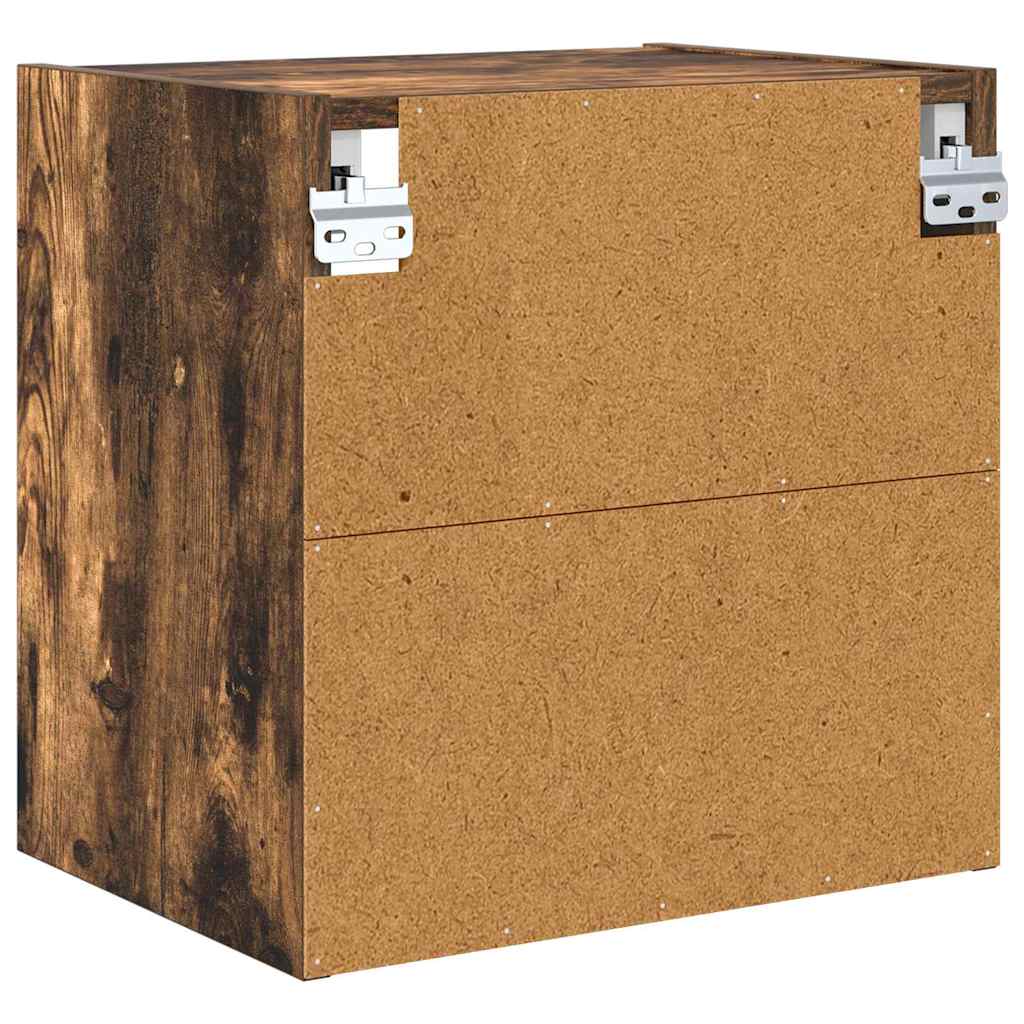 vidaXL Κρεμαστό ντουλάπι με ράφι Riga Καπνιστό Δρύς 40 x 29,5 x 40 εκ.