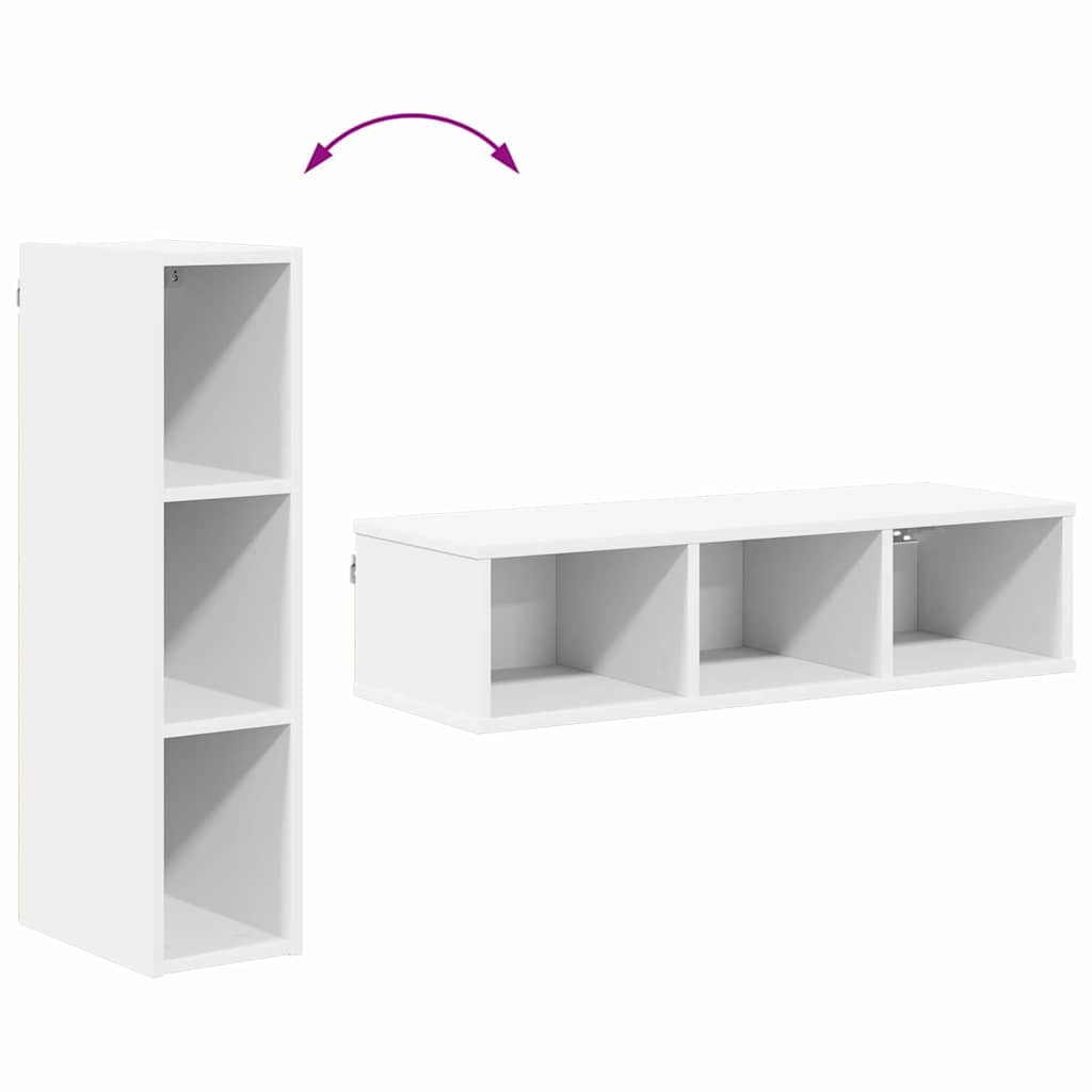 vidaXL Κρεμαστό ντουλάπι με ράφι Riga Λευκό 20 x 29,5 x 80 εκ.