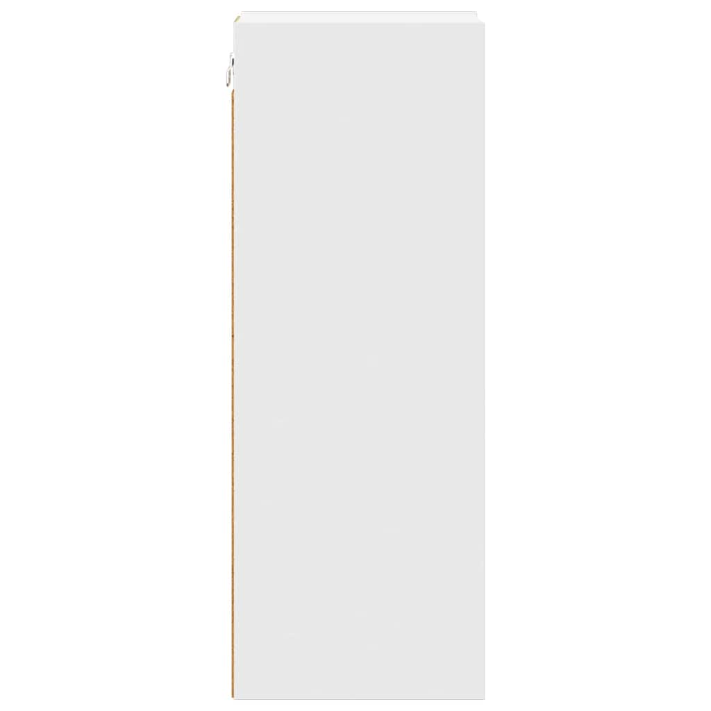 vidaXL Κρεμαστό ντουλάπι με ράφι Riga Λευκό 20 x 29,5 x 80 εκ.