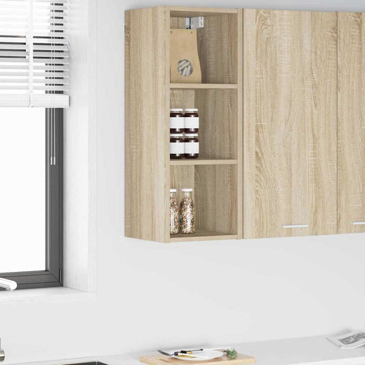 vidaXL Κρεμαστό ντουλάπι με αποθήκευση Δρύς Sonoma 30 x 29,5 x 80 εκ.