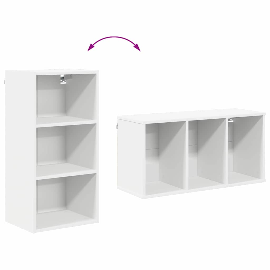 vidaXL Κρεμαστό ντουλάπι με ράφι Riga Λευκό 40 x 29,5 x 80 εκ.