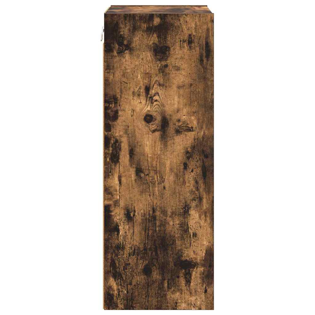 vidaXL Κρεμαστό ντουλάπι με ράφι Riga Καπνιστό Δρύς 40 x 29,5 x 80 εκ.