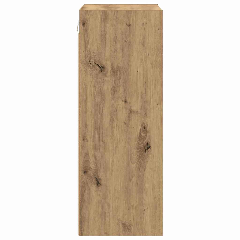 vidaXL Κρεμαστό ντουλάπι με ράφι Riga Artisan Oak 40 x 29,5 x 80 εκ.