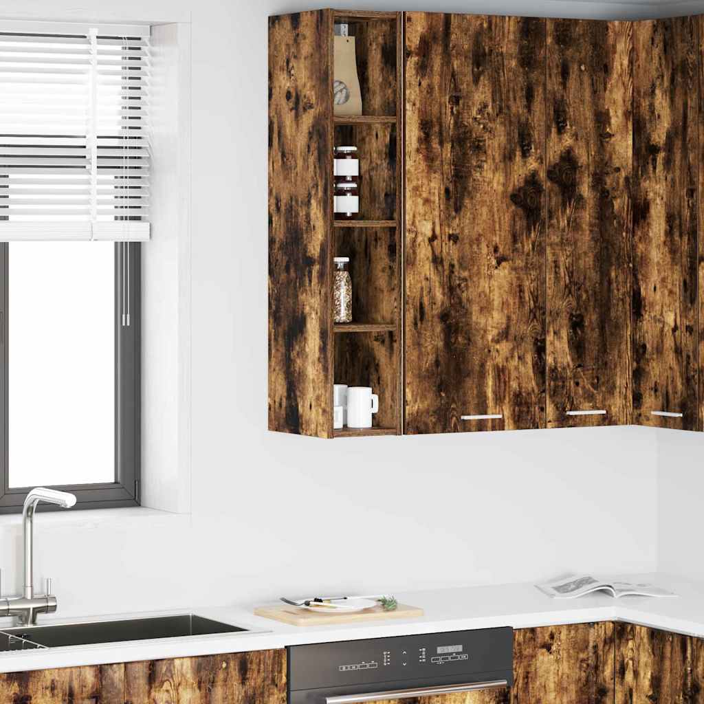 vidaXL Κρεμαστό ντουλάπι Riga Καπνιστό Δρύς 20 x 29,5 x 100 εκ.