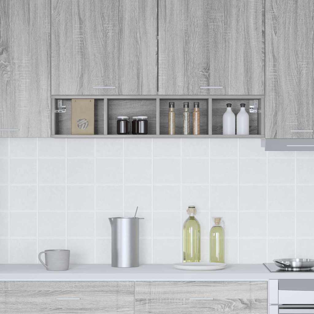 vidaXL Κρεμαστό ντουλάπι Riga Γκρίζο Σονομα 20 x 29,5 x 100 εκ.