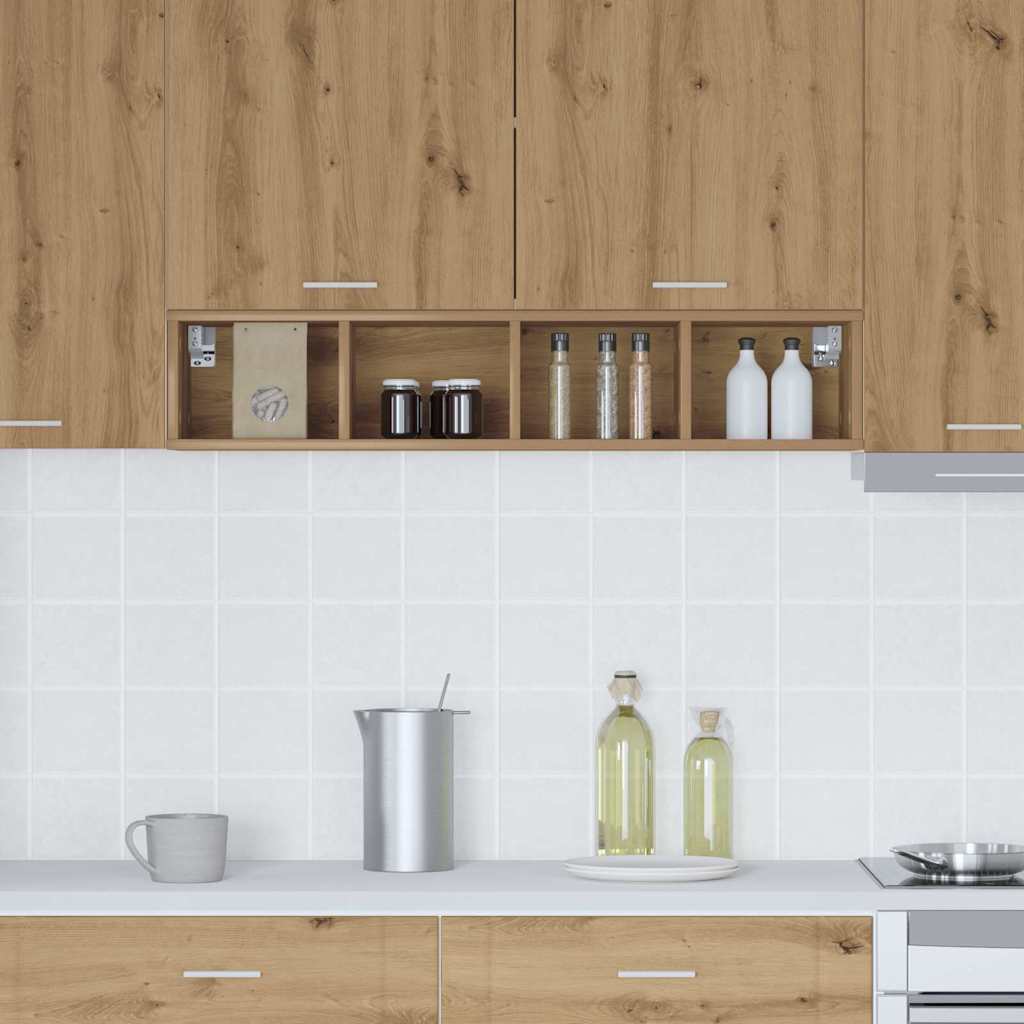 vidaXL Κρεμαστό ντουλάπι με ράφι Riga Artisan Oak 20 x 29,5 x 100 εκ.