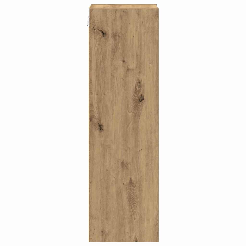 vidaXL Κρεμαστό ντουλάπι με ράφι Riga Artisan Oak 20 x 29,5 x 100 εκ.