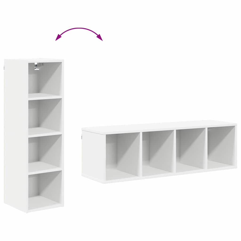 vidaXL Κρεμαστό ντουλάπι με ράφι Riga Λευκό 30 x 29,5 x 100 εκ.