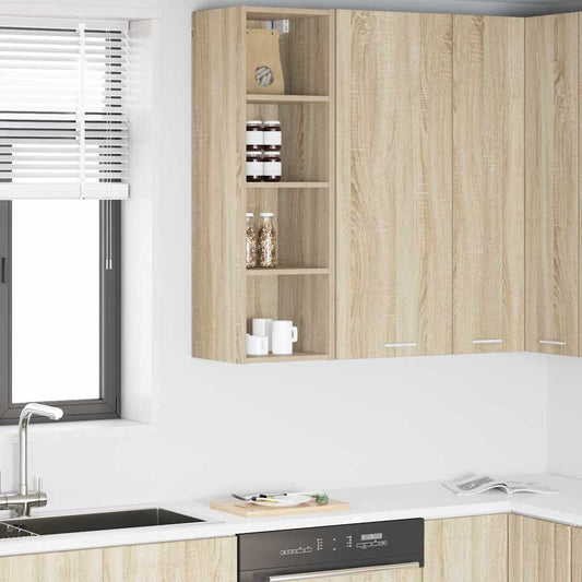 vidaXL Κρεμαστό ντουλάπι με αποθήκευση Δρύς Sonoma 30 x 29,5 x 100 εκ.