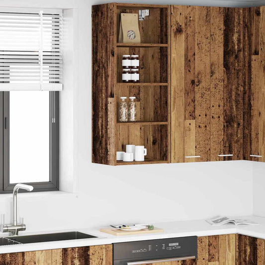 vidaXL Κρεμαστό ντουλάπι Riga Παλιό Ξύλο 40 x 29,5 x 100 εκ.