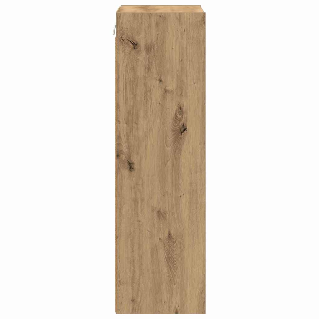 vidaXL Κρεμαστό ντουλάπι με ράφι Riga Artisan Oak 40 x 29,5 x 100 εκ.
