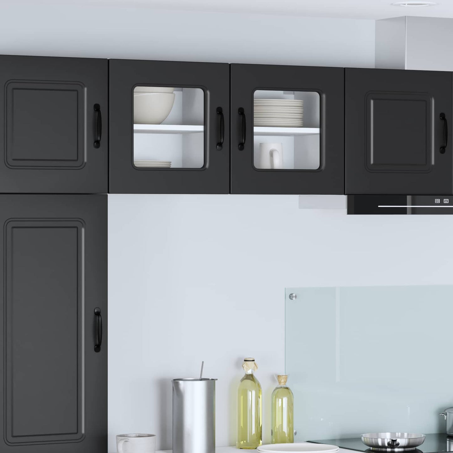 vidaXL Πάνελ πλυντηρίου πιάτων Kalmar Μαύρο 40 x 31 x 40 εκ.