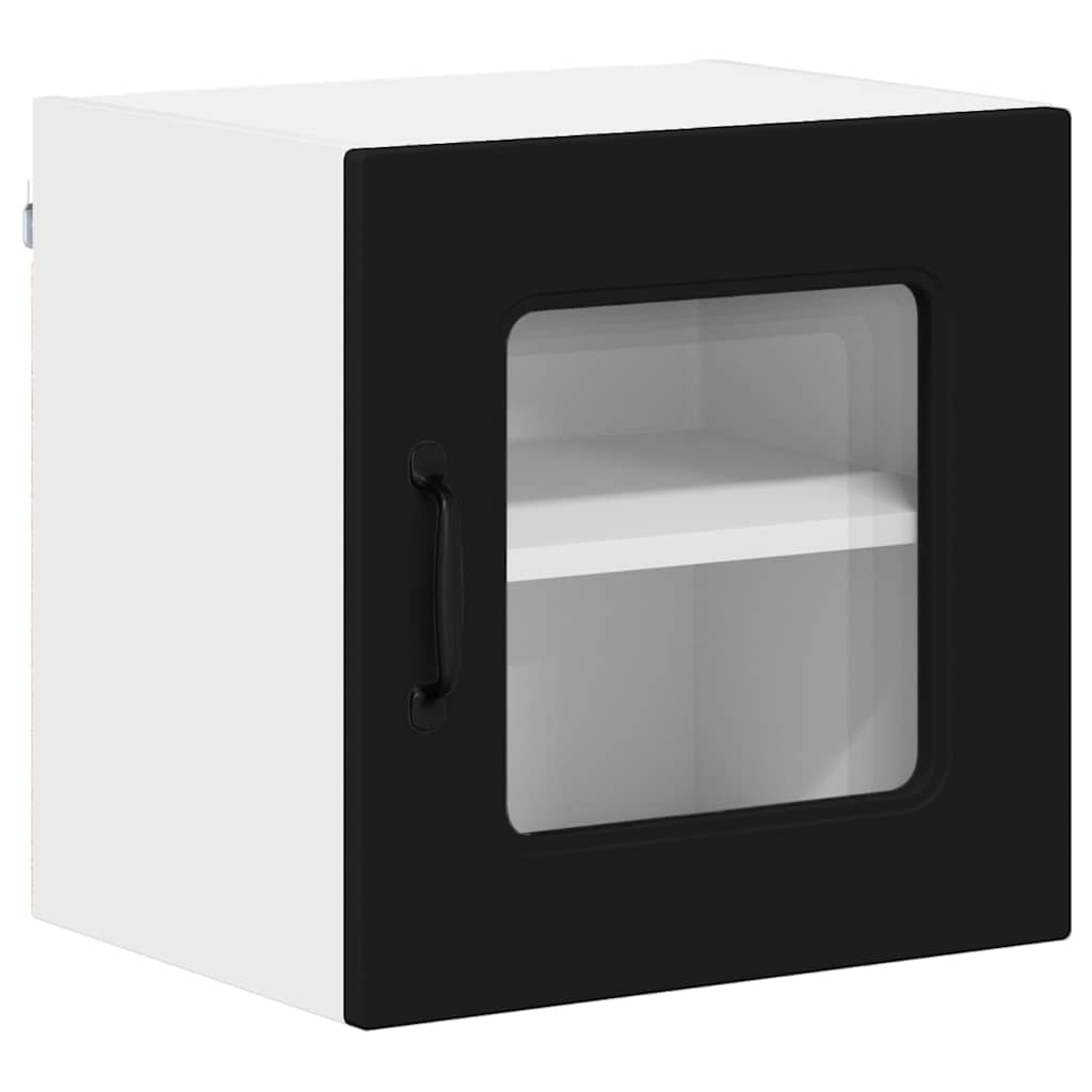 vidaXL Κρεμαστό ντουλάπι κουζίνας με ράφι Μαύρο 40 x 31 x 40 εκ.