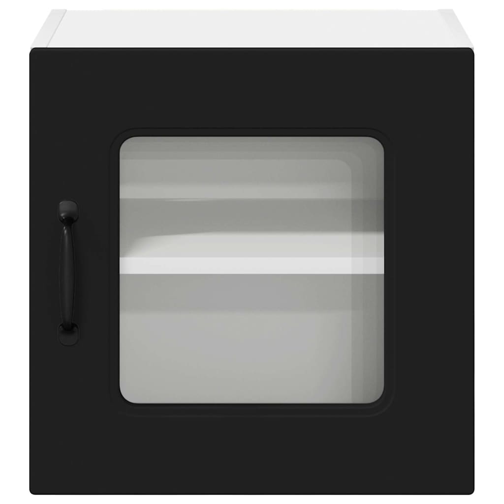 vidaXL Κρεμαστό ντουλάπι κουζίνας με ράφι Μαύρο 40 x 31 x 40 εκ.