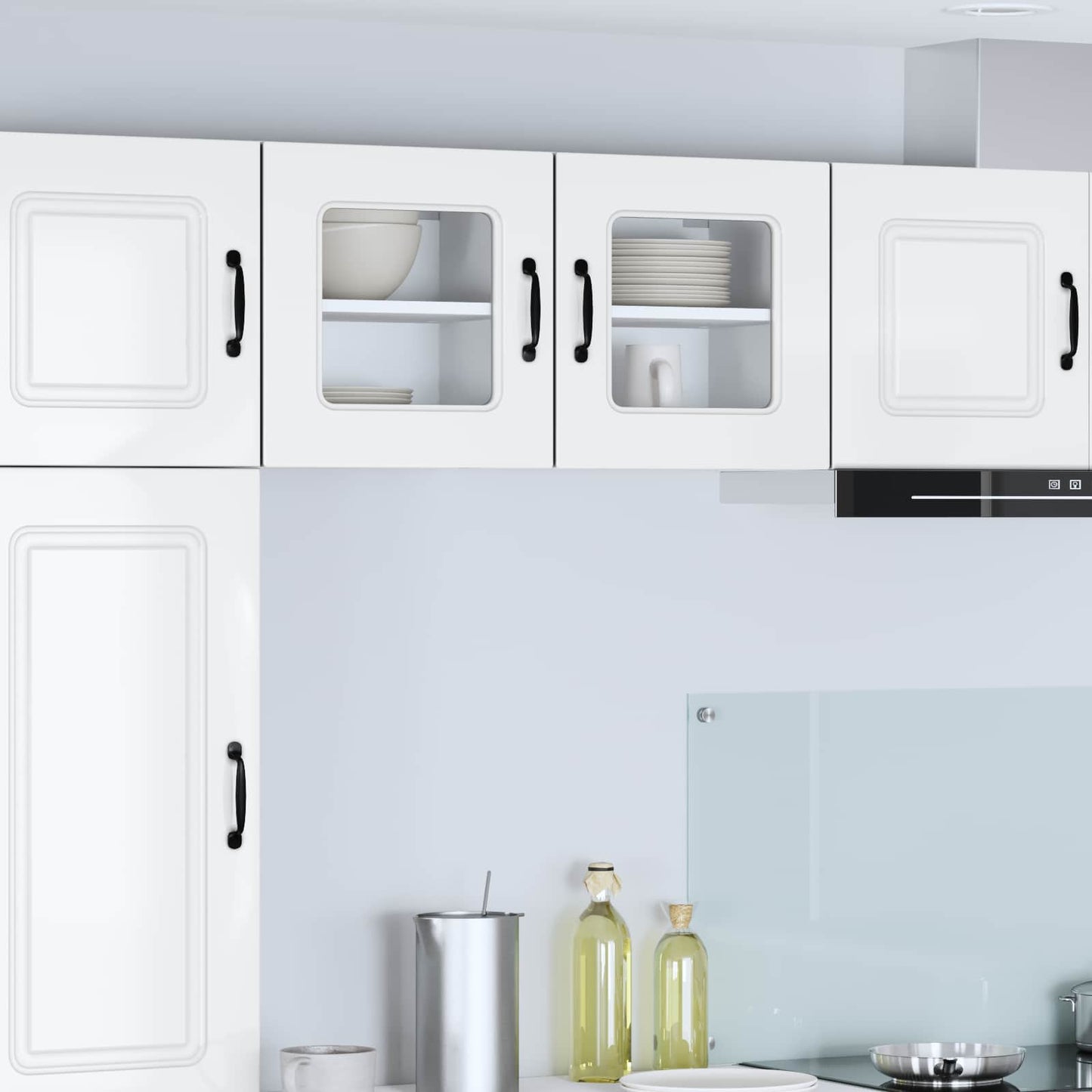 vidaXL Πάνελ πλυντηρίου πιάτων Kalmar 2 pcs Υψηλής γυαλάδας λευκό