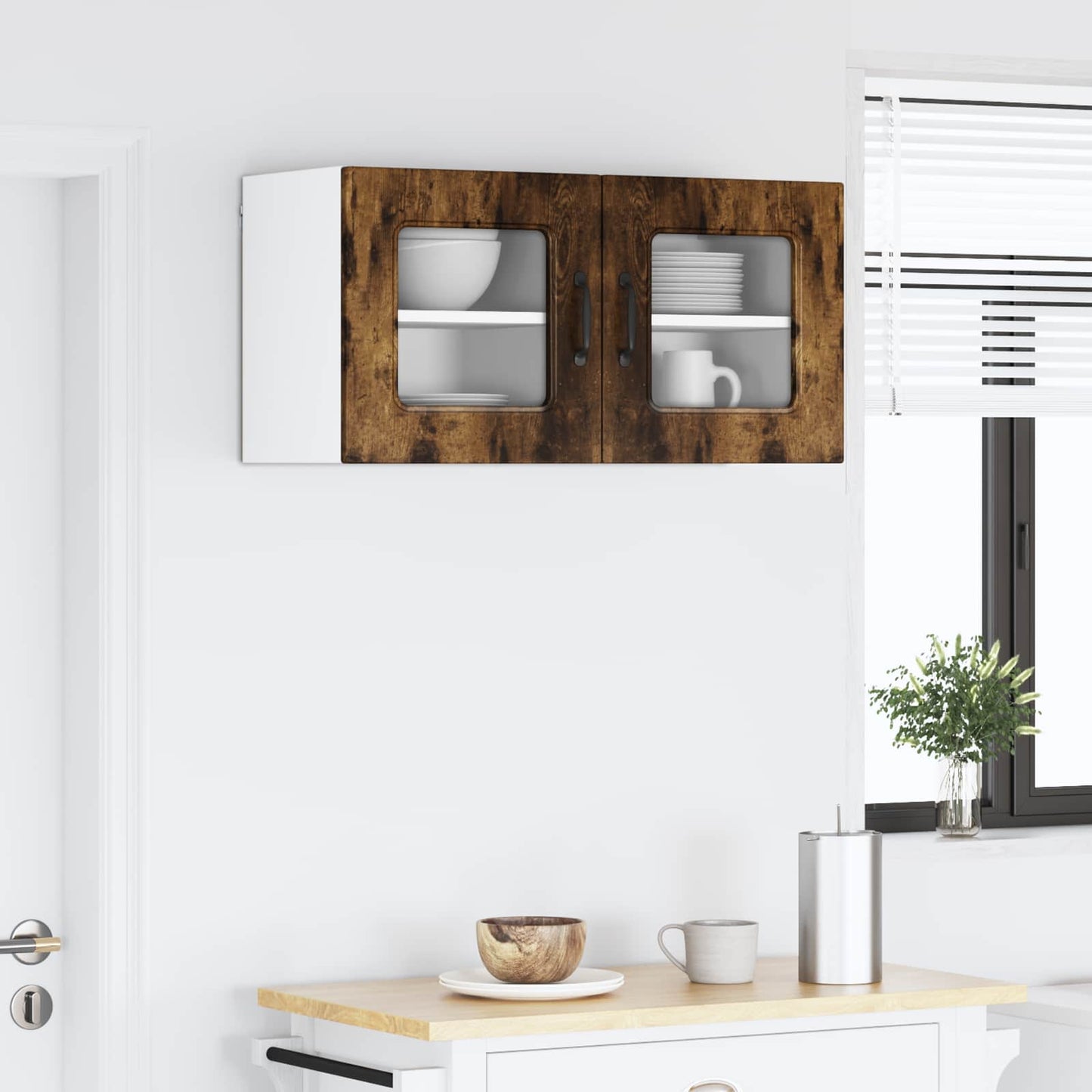 vidaXL Πάνελ πλυντηρίου πιάτων Kalmar 2 pcs Καπνιστό Δρύς