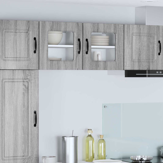 vidaXL Πάνελ πλυντηρίου πιάτων Kalmar 2 pcs Γκρίζο Σονομα