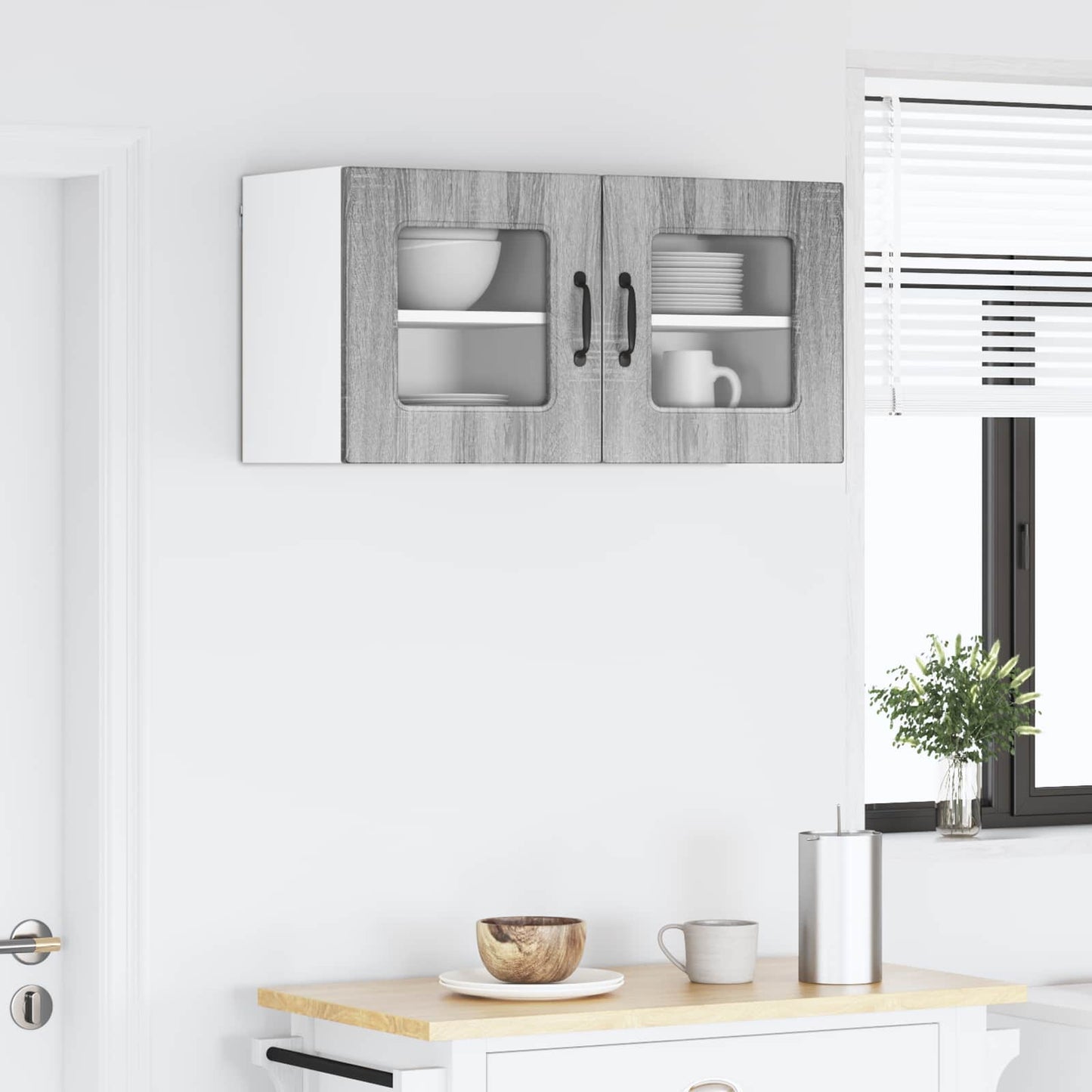 vidaXL Πάνελ πλυντηρίου πιάτων Kalmar 2 pcs Γκρίζο Σονομα