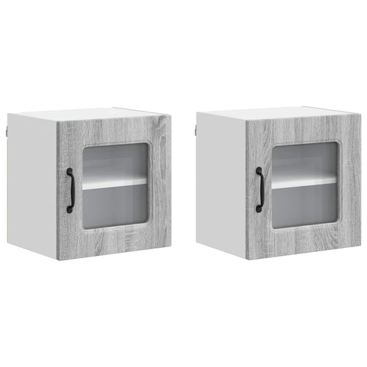 vidaXL Πάνελ πλυντηρίου πιάτων Kalmar 2 pcs Γκρίζο Σονομα