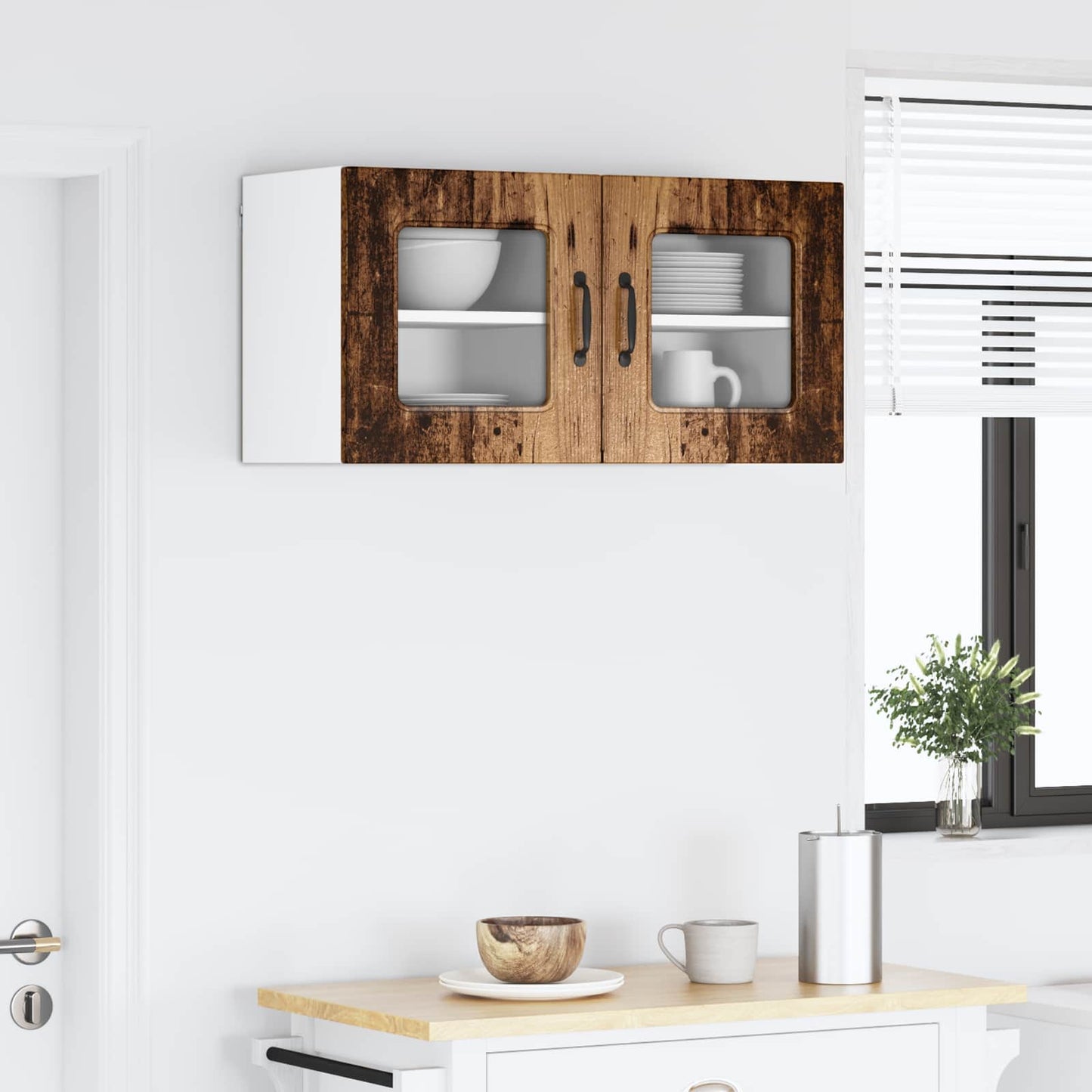 vidaXL Πάνελ πλυντηρίου πιάτων Kalmar 2 pcs Παλιό ξύλο