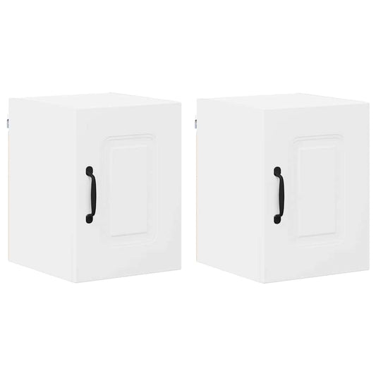 vidaXL Κρεμαστό ντουλάπι κουζίνας με ράφι 2 pcs Λευκό 30 x 31 x 40 εκ.