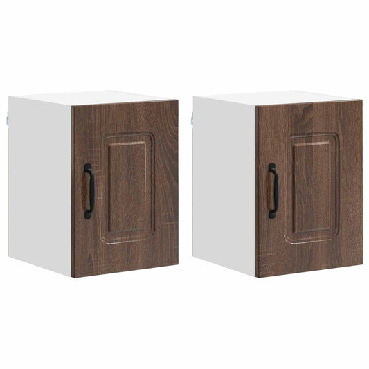 vidaXL Πάνελ πλυντηρίου πιάτων Kalmar 2 pcs Καφέ δρυς 30 x 31 x 40 εκ.