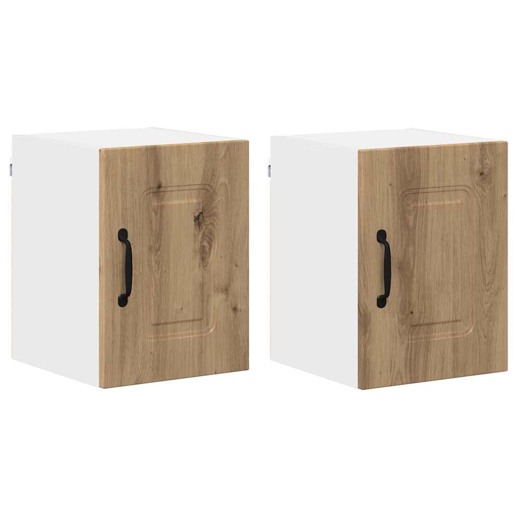 vidaXL Κρεμαστό ντουλάπι κουζίνας 2 pcs Artisan Oak 30 x 31 x 40 εκ.