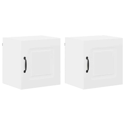 vidaXL Κρεμαστό ντουλάπι κουζίνας με ράφι 2 pcs Λευκό 40 x 31 x 40 εκ.