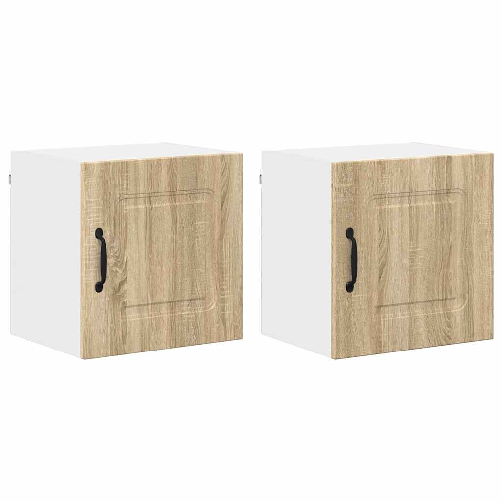 vidaXL Κρεμαστό ντουλάπι κουζίνας 2 pcs Δρύς Sonoma 40 x 31 x 40 εκ.