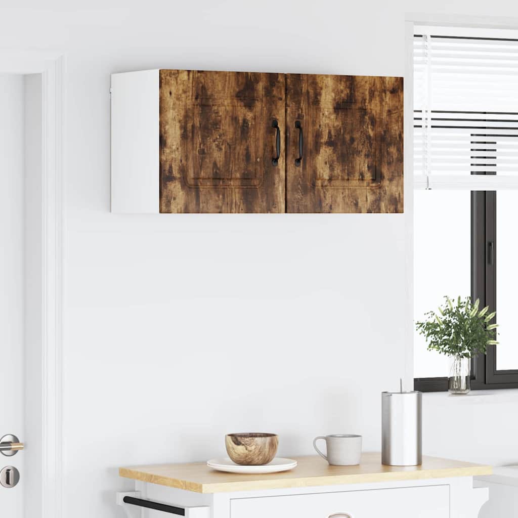 vidaXL Κρεμαστό ντουλάπι κουζίνας 2 pcs Καπνιστό Δρύς 40 x 31 x 40 εκ.