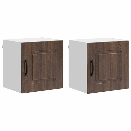 vidaXL Πάνελ πλυντηρίου πιάτων Kalmar 2 pcs Καφέ δρυς 40 x 31 x 40 εκ.