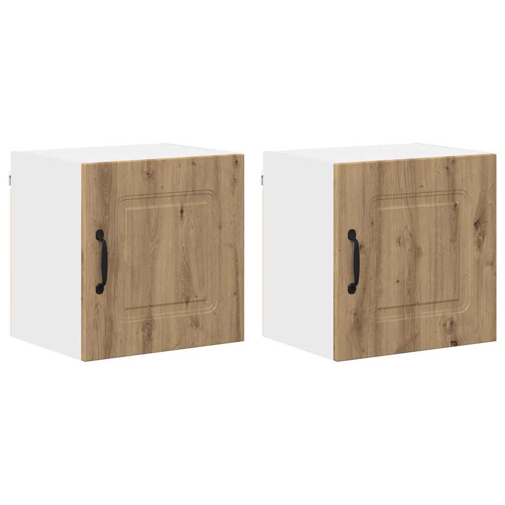 vidaXL Κρεμαστό ντουλάπι κουζίνας 2 pcs Artisan Oak 40 x 31 x 40 εκ.