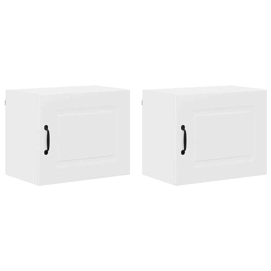 vidaXL Κρεμαστό ντουλάπι κουζίνας με ράφι 2 pcs Λευκό 50 x 31 x 40 εκ.