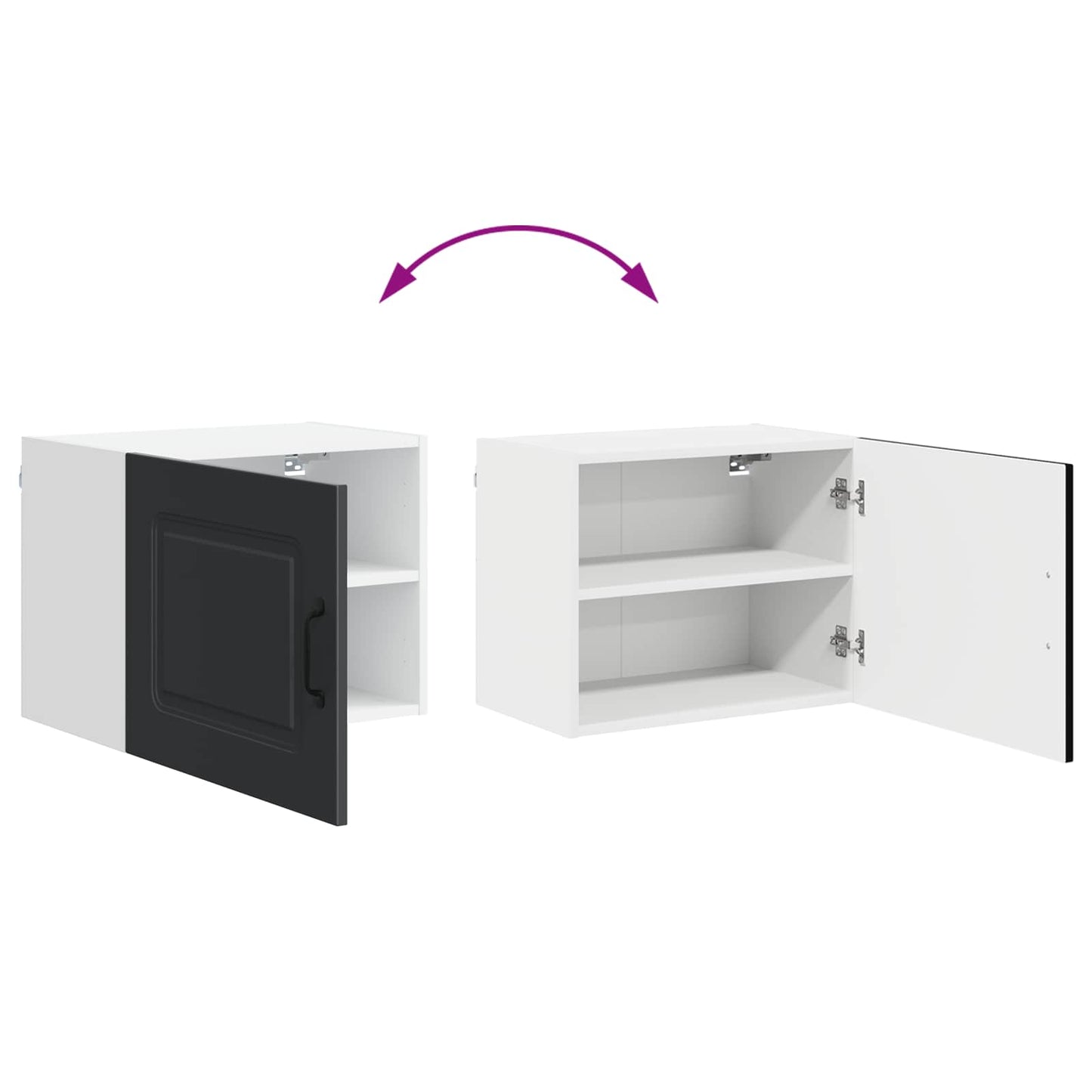 vidaXL Πάνελ πλυντηρίου πιάτων Kalmar Μαύρο 50 x 31 x 40 εκ.
