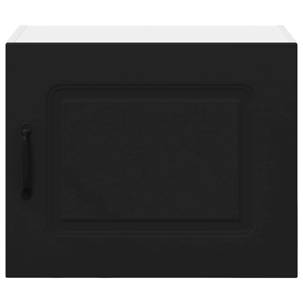 vidaXL Κρεμαστό ντουλάπι κουζίνας με ράφι 2 pcs Μαύρο 50 x 31 x 40 εκ.