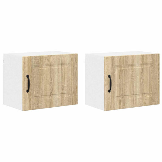 vidaXL Κρεμαστό ντουλάπι κουζίνας 2 pcs Δρύς Sonoma 50 x 31 x 40 εκ.