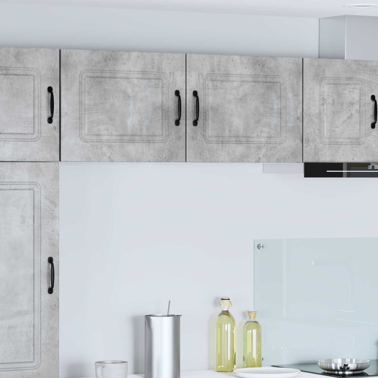 vidaXL Πάνελ πλυντηρίου πιάτων Kalmar 2 pcs Σκυρόδεμα Γκρι