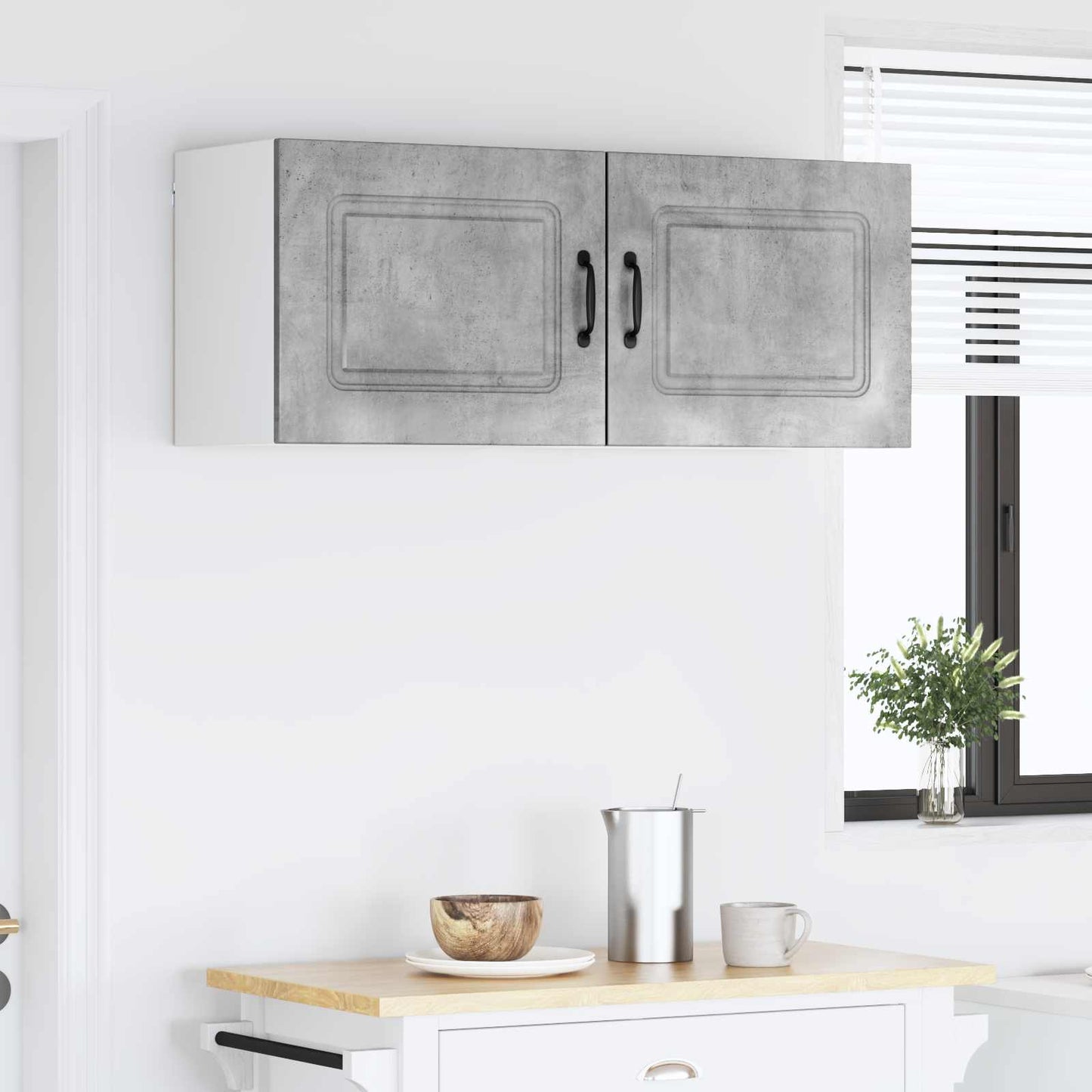 vidaXL Πάνελ πλυντηρίου πιάτων Kalmar 2 pcs Σκυρόδεμα Γκρι