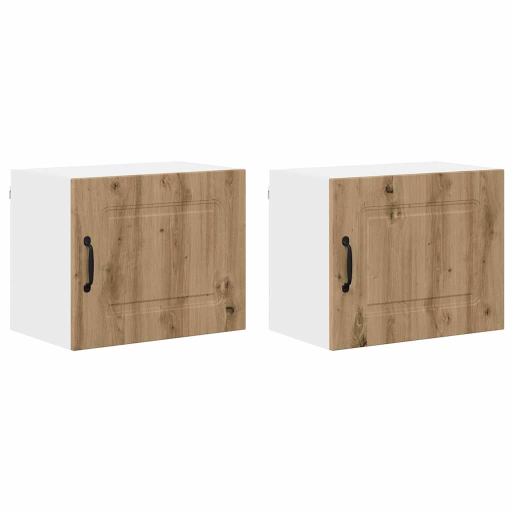 vidaXL Κρεμαστό ντουλάπι κουζίνας 2 pcs Artisan Oak 50 x 31 x 40 εκ.