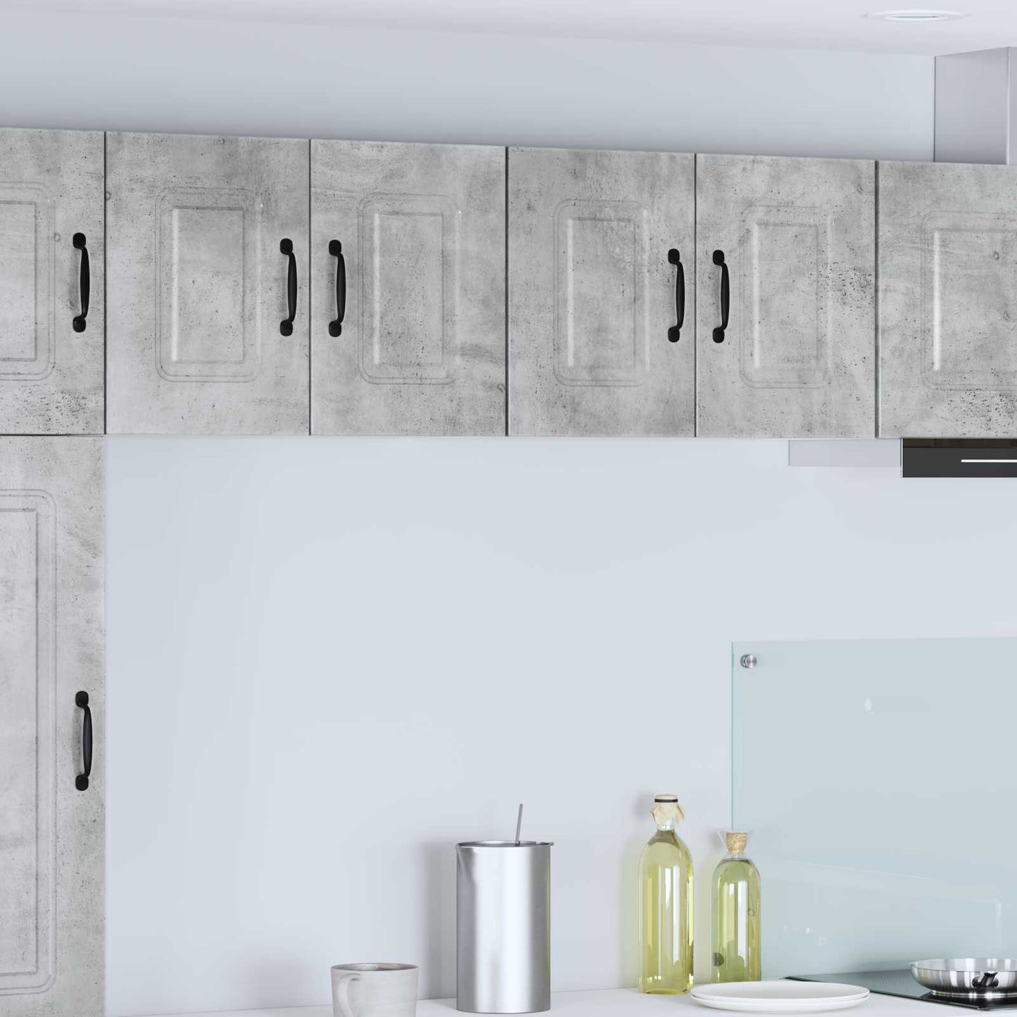 vidaXL Κρεμαστό ντουλάπι κουζίνας 2 pcs Σκυρόδεμα Γκρι 60 x 31 x 40 εκ
