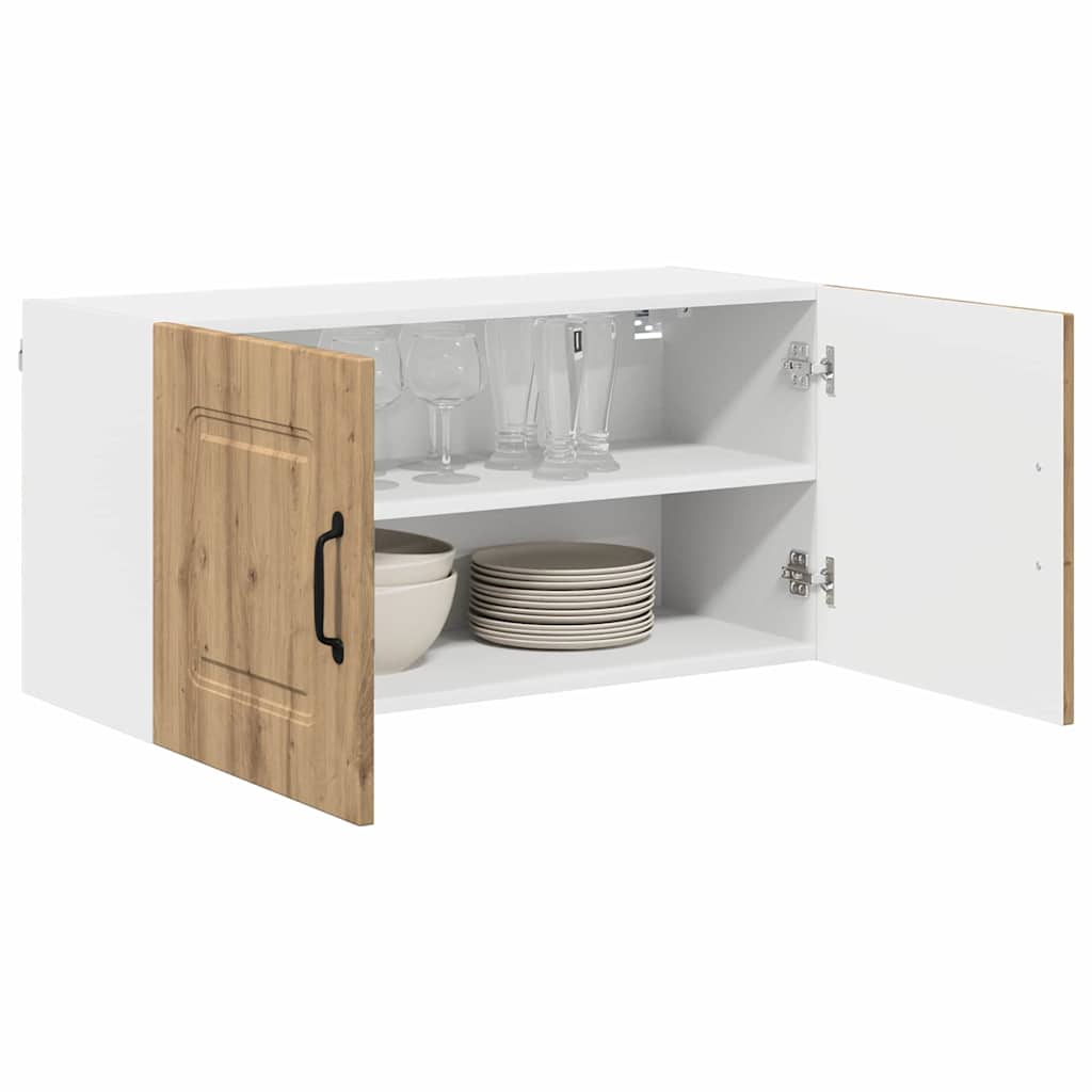 vidaXL Κρεμαστό ντουλάπι κουζίνας με ράφι Artisan Oak 80 x 31 x 40 εκ