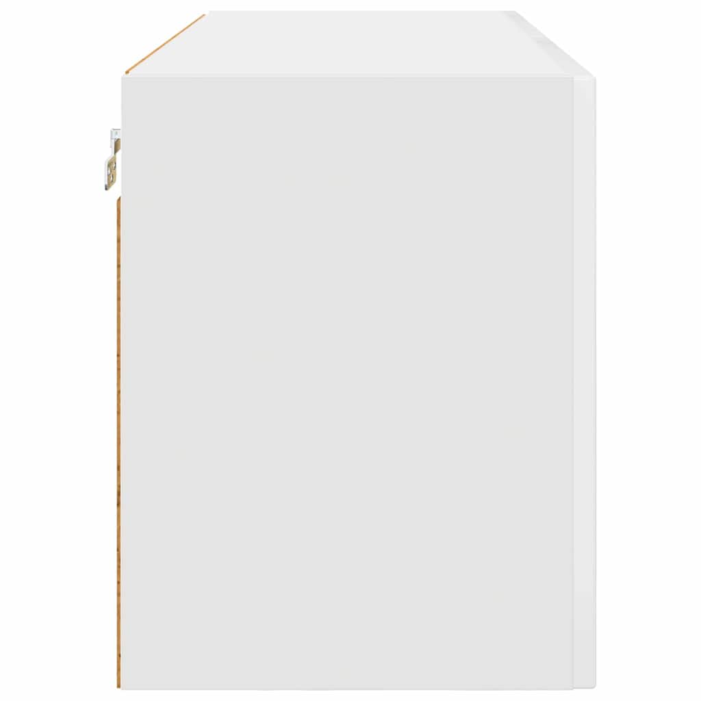 vidaXL Κρεμαστό ντουλάπι κουζίνας με ράφι Λευκό 80 x 31 x 40 εκ