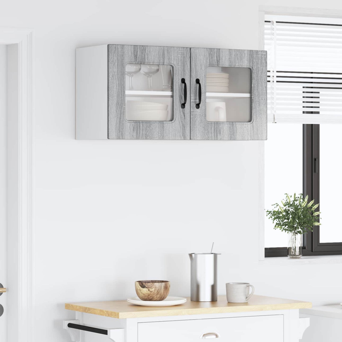vidaXL Πάνελ πλυντηρίου πιάτων Kalmar Γκρίζο Σονομα 80 x 31 x 40 εκ