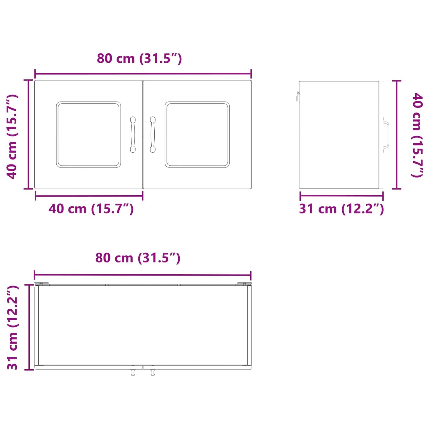 vidaXL Πάνελ πλυντηρίου πιάτων Kalmar Καφέ δρυς 80 x 31 x 40 εκ