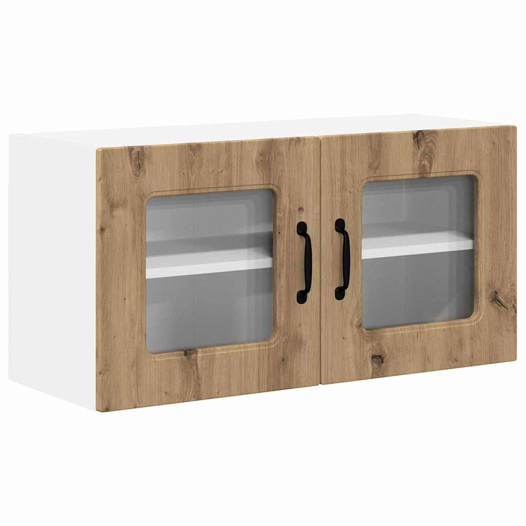 vidaXL Κρεμαστό ντουλάπι κουζίνας με ράφι Artisan Oak 80 x 31 x 40 εκ