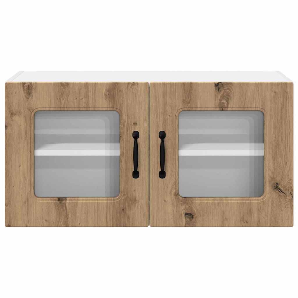 vidaXL Κρεμαστό ντουλάπι κουζίνας με ράφι Artisan Oak 80 x 31 x 40 εκ