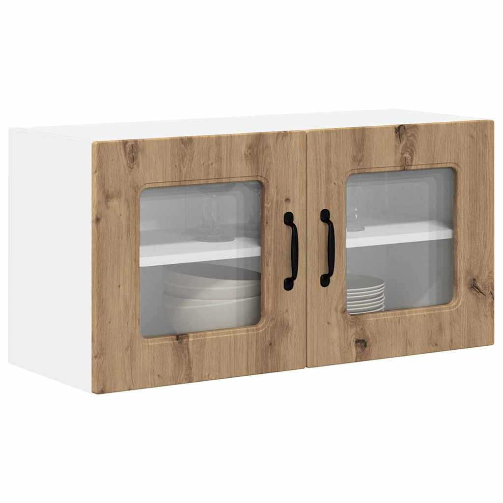 vidaXL Κρεμαστό ντουλάπι κουζίνας με ράφι Artisan Oak 80 x 31 x 40 εκ