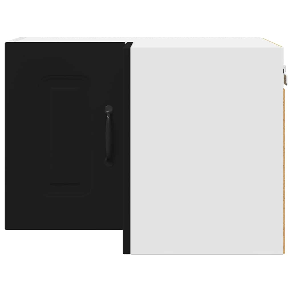vidaXL Κρεμαστό ντουλάπι κουζίνας με ράφι Μαύρο 57 x 57 x 40 εκ.