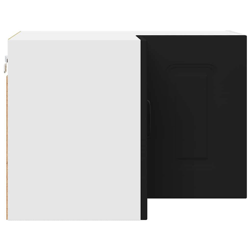 vidaXL Κρεμαστό ντουλάπι κουζίνας με ράφι Μαύρο 57 x 57 x 40 εκ.